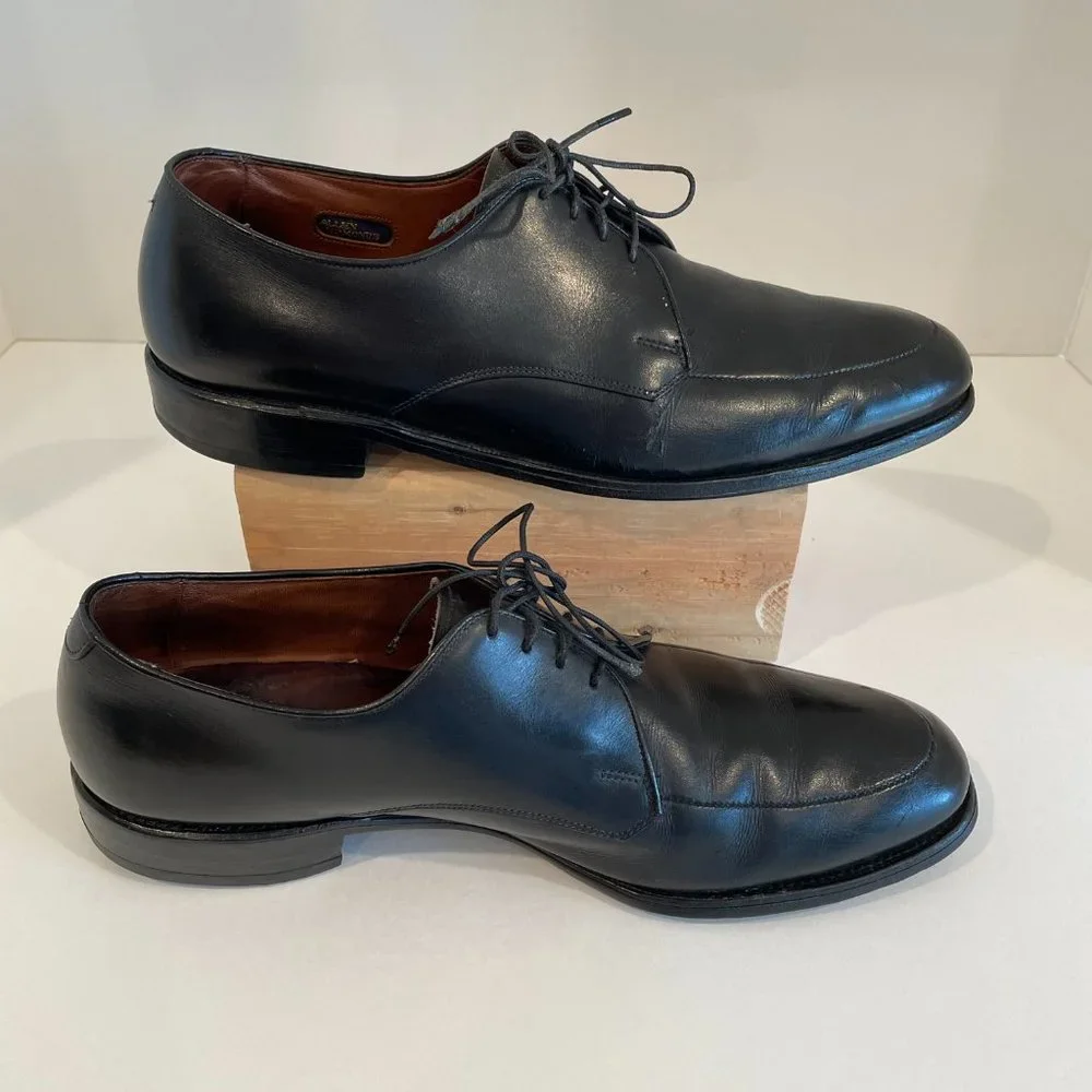 Allen Edmonds Men's Black Leather Apron Toe Oxford Dress Shoes Size 9 D